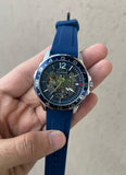 Tommy Hilfiger All Blue Automatic Open Machinery Premium Watch
