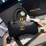 Chanel Classic Top Handle Premium Bowling Bag With Dust Bag