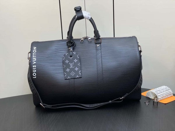 Louis Vuitton LV Keepall Bandoulire Premium Monogram Unisex Duffle Bag