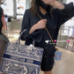 Dior Book Tote Oblique Embroidery With OG Box & Dust Bag & Scarf