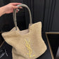 YSL Saint Laurent ICare Raffia Jute Tote Bag With OG Box