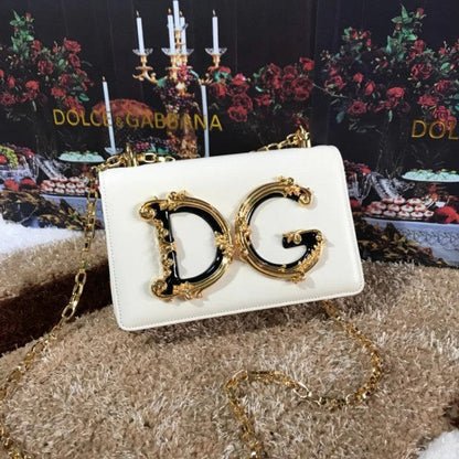 Dolce & Gabbana D&G Nappa Leather Shoulder Bag WIth Box