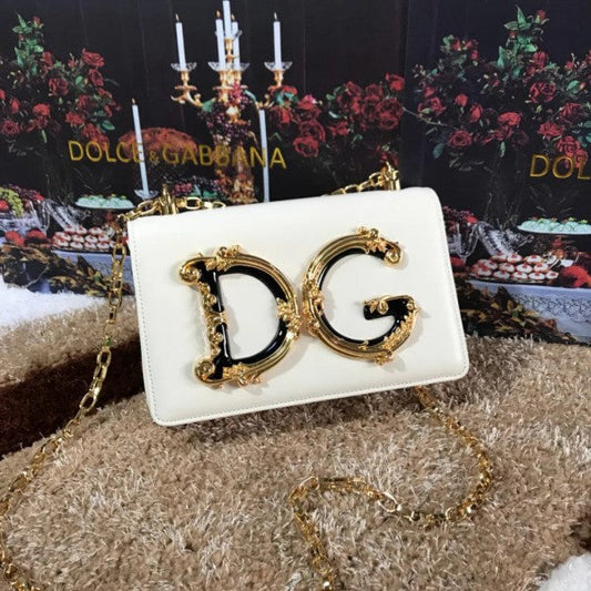 Dolce & Gabbana D&G Nappa Leather Shoulder Bag WIth Box