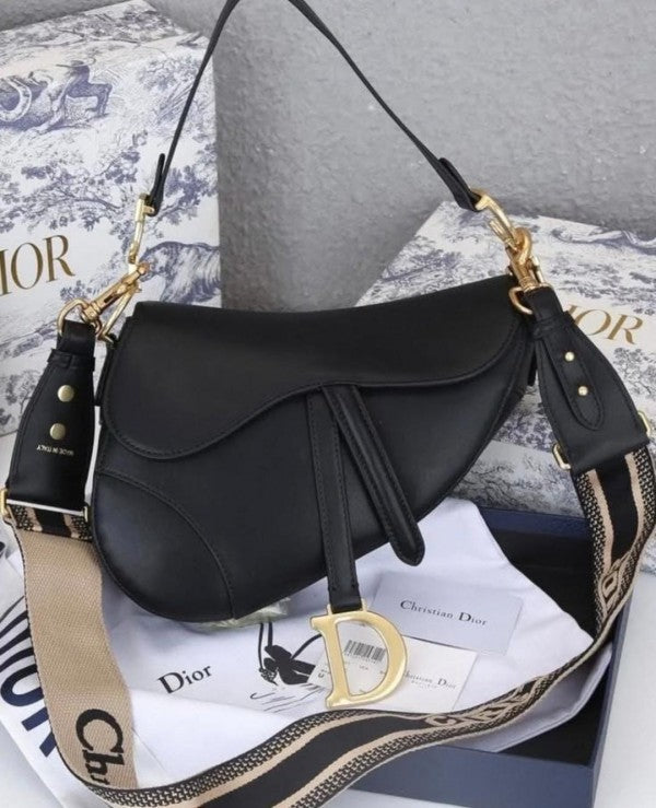 Dior Saddle Premium Leather White With OG Box