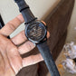 Emporio Armani Meccanico Black Leather Strap Automatic Watch