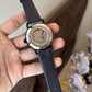Emporio Armani Meccanico Black Leather Strap Automatic Watch
