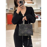 Louis Vuitton On The Go Premium Leather Tote Bag With OG Double Magnetic Box