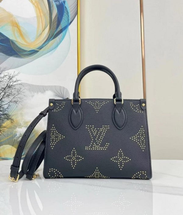 Louis Vuitton On The Go Premium Leather Tote Bag With OG Double Magnetic Box
