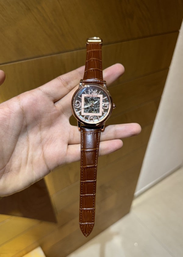 Cartier Brown Strap Automatic Premium watch
