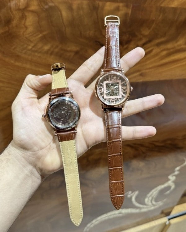 Cartier Brown Strap Automatic Premium watch