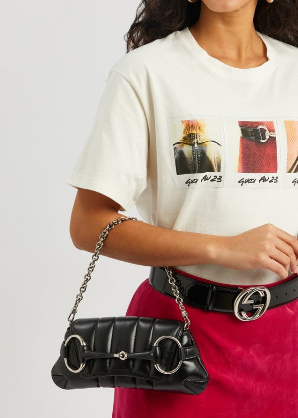 Gucci GG Horsebit Chain Shoulder Bag With OG Box & Dust Bag