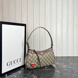 Gucci Ophidia GG Monogram Supreme Premium Shoulder Bag With OG Double Box