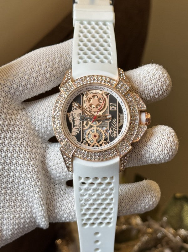 Jacob & Co. CR7 White Silicon Strap Premium Watch