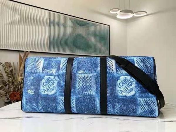 Louis Vuitton Damier Keepall Bandoulire Limited Edition Premium Unisex Duffle Bag