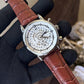 Patek Phillippe Chronograph White Dial Leather Strap Premium Watch