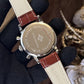 Patek Phillippe Chronograph White Dial Leather Strap Premium Watch