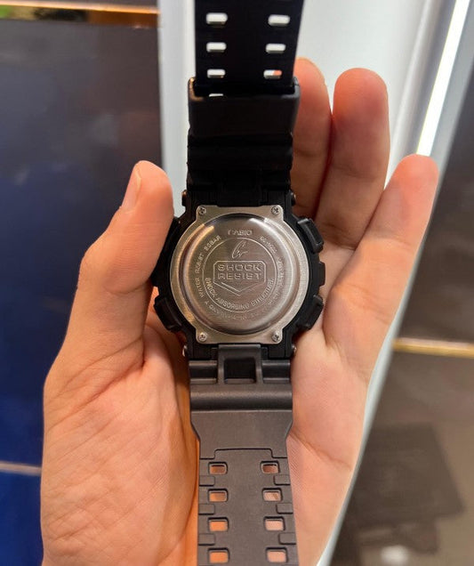 Gshock All Black With Gold Ga-110 Digital Premium Watch