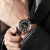 Patek Philippe Black Leather Belt Premium Chronograph Watch