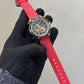Tommy Hilfiger Red Silicone Strap Automatic Open Machinery Premium Watch