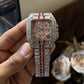 Cartier Santos Skeleton Red Diamond Quartz Watch