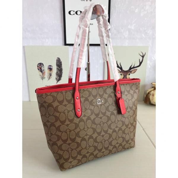 Coach Signature City Tote Bag With OG Box & Dust Bag