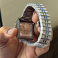 Cartier  Santos Skeleton Blue Diamond Quartz Watch