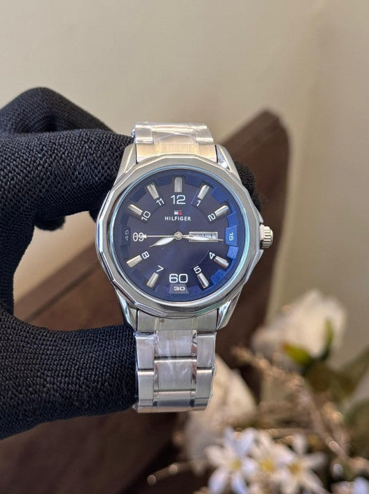 Tommy hilfiger Silver Blue Dial Premium Watch