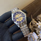 Fossil Automatic Silver-Black Metal Premium Watch