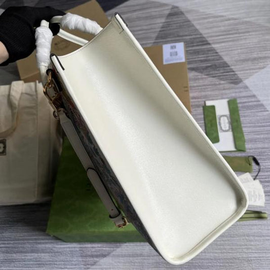 Gucci GG Shanghai Savanah Tiger Tote Bag With OG Magnetic Box & Dust Bag