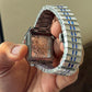 Cartier Santos Skeleton Blue Diamond Quartz Watch