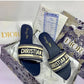 Christian Dior Black Dway Slide With OG Box