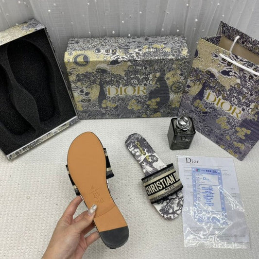 Christian Dior Black Tiger Dway Slide