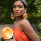 Papaya Fruit-Inspired Earrings