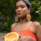 Papaya Fruit-Inspired Earrings