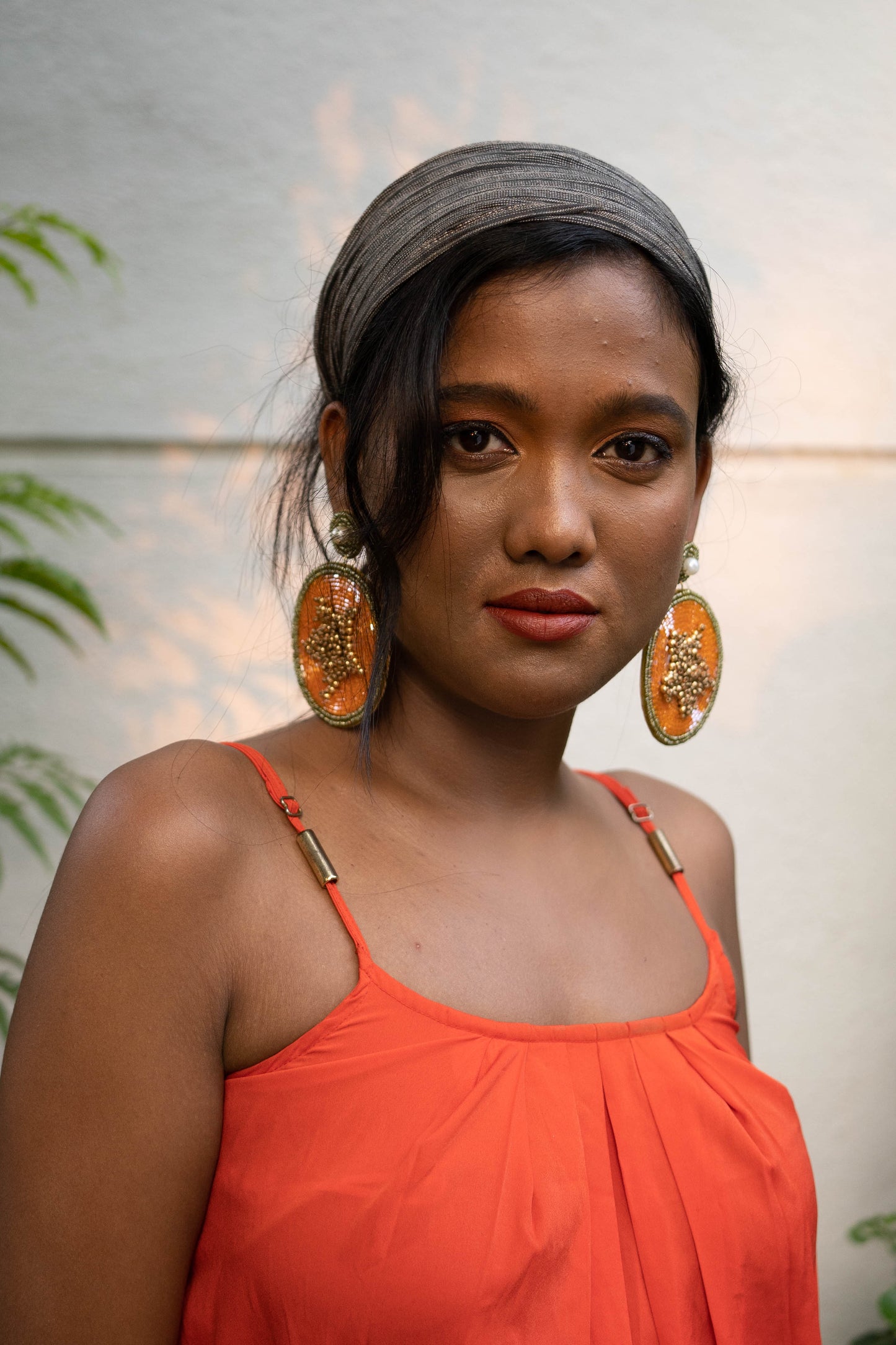 Papaya Fruit-Inspired Earrings