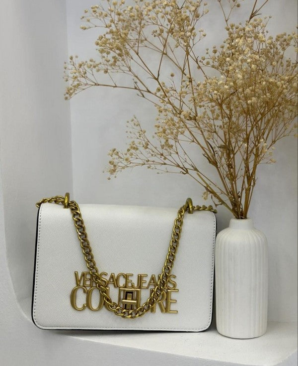 Versace Jeans Couture Saffiano Lock Crossbody Bag