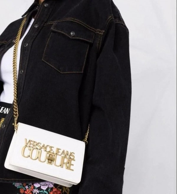 Versace Jeans Couture Saffiano Lock Crossbody Bag