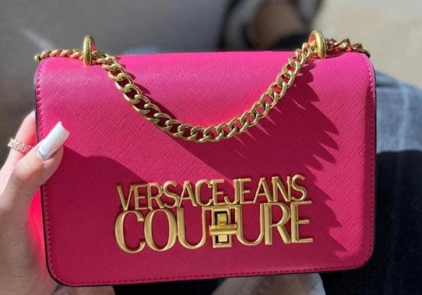 Versace Jeans Couture Saffiano Lock Crossbody Bag
