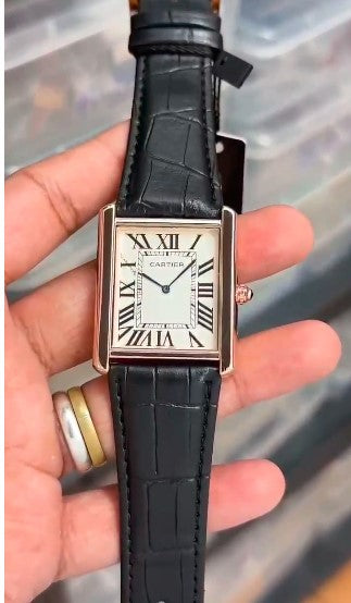 Premium Original Model Series 'The Cartier Tank' Rose Gold