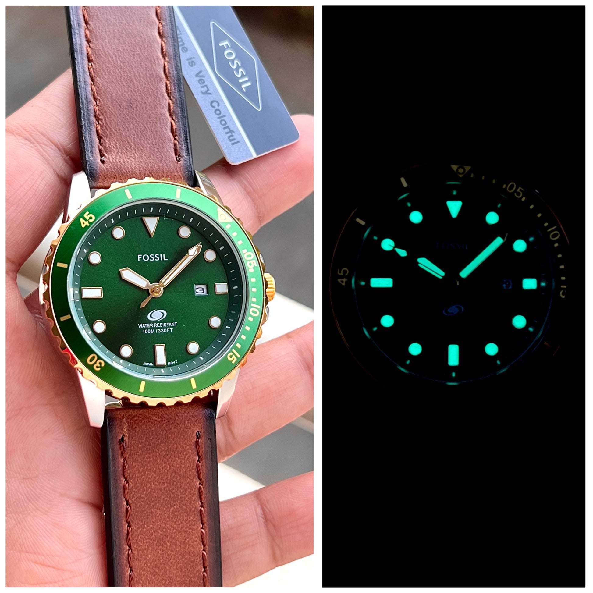 Fossil Dive Collection fitted with Powerful Night Radium - LABLEWHORE.COM
