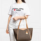 Michael Kors MK Whitney Tote Bag With Dust Bag (Brown) - LABLEWHORE.COM