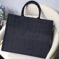 Christian Dior Cannage Embroidery Book Tote Bag With Dust Bag - Black - LABLEWHORE.COM