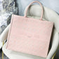 Christian Dior Cannage Embroidery Book Tote Bag With Dust Bag - Pink - LABLEWHORE.COM