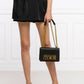 Versace Jeans Couture Saffiano Lock Crossbody Bag With OG Gift Box & Dust Bag - LABLEWHORE.COM