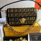 FENDI X VERSACE BROOCH METAL EMBOSSED GOLD F F EDITION - LABLEWHORE.COM