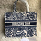 Dior Tiger Book Tote Oblique Embroidery With OG Box & Dust Bag & Scarf - LABLEWHORE.COM