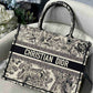 Dior Tiger Book Tote Oblique Embroidery With OG Box & Dust Bag & Scarf - LABLEWHORE.COM