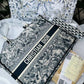 Dior Tiger Book Tote Oblique Embroidery With OG Box & Dust Bag & Scarf - LABLEWHORE.COM