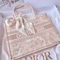 Pink Tiger Dior Book Tote Oblique Embroidery With OG Box & Dust Bag & Scarf - LABLEWHORE.COM