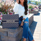 Navy Blue Dior Book Tote Oblique Embroidery With OG Box & Dust Bag & Scarf - LABLEWHORE.COM